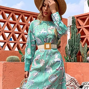 Stylish WHIPPY Straw Woven Elastic Belts Set for Women