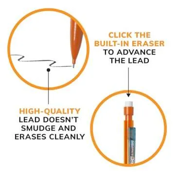 BIC Xtra-Smooth Mechanical Pencil, Color Edition, Medium Point (0.7mm), Perfect For The Classroom & Test Time, 24-Count