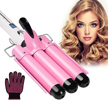 3-Barrel Curling Iron with Dual Voltage for Big Waves