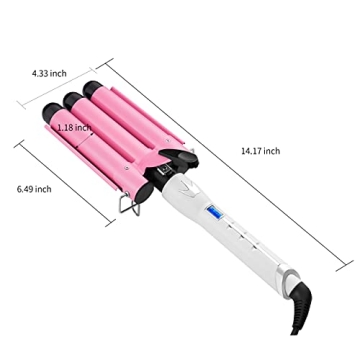 3-Barrel Curling Iron with Dual Voltage for Big Waves