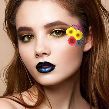 Real Dried Pressed Flowers and Leaves - 73pcs Mixed Multiple Dry Flower and Leaf with Tweezer for DI...