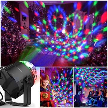 Sound Activated Disco Ball Light with Remote Control