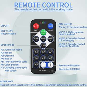 Sound Activated Disco Ball Light with Remote Control