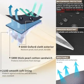 Versatile ANILD Acoustic Gig Bag with Thick Padding