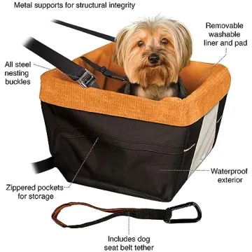 Kurgo Dog Booster Seat for Cars - Secure Pet Car Seat
