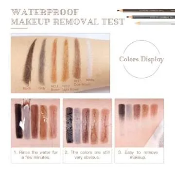 LSxia Waterproof Eyebrow Pencil Set with Eyeliner Kit