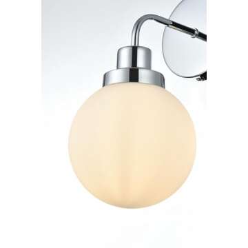 Living District Hanson 1-Light Metal Bath Sconce in Black and Frosted