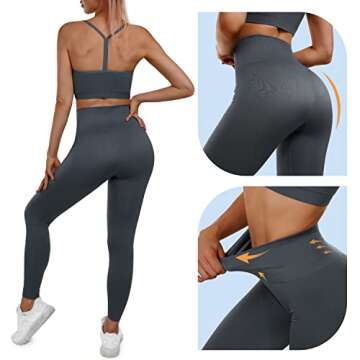 Stylish Sportneer Yoga Sets for Women and Teens in Dark Grey