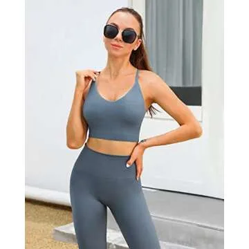 Stylish Sportneer Yoga Sets for Women and Teens in Dark Grey