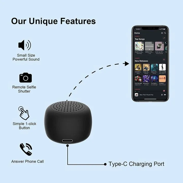 MOMOHO Mini Bluetooth Speaker - Portable & Wireless