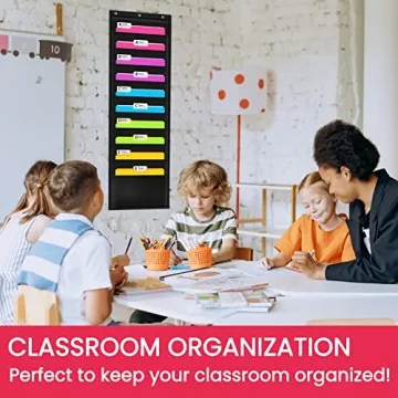 Godery Premium Hanging File Organizer 10 Pockets 3 Hangers