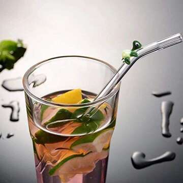 Reusable Glass Straws for Eco-Friendly Smoothies