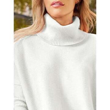 LILLUSORY Oversized Turtleneck Pullover Sweaters Womens 2024 Long Tunic Sweater Winter Trendy Casual...