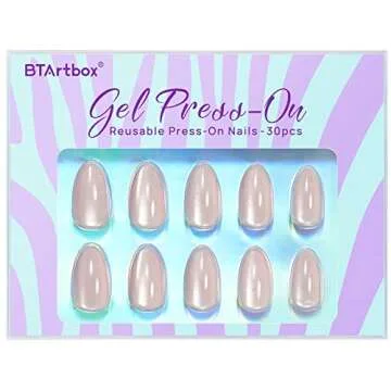 BTArtbox Almond Press On Nails - Gel Fake Nails Kit