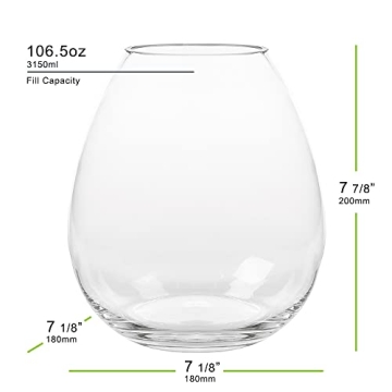 Elegant Couronne Breda Recycled Glass Vase for Home Decor