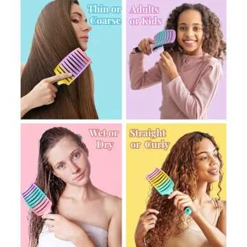 KTKUDY Detangling Brush for All Hair Types - Pain-Free Grooming