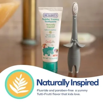 Toddler-Friendly Toothbrush and Natural Toothpaste Set