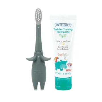 Toddler-Friendly Toothbrush and Natural Toothpaste Set