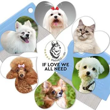 Dog Grooming Comb - Tear Stain and Mucus Remover - Gently Removes Eye Crust and Stains - Set of 2