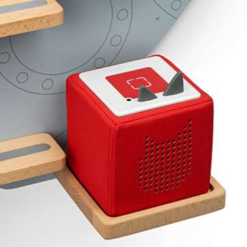 Tonies Magnetic Wall Shelf for Toniebox, Charging Station, and 35 Characters - Rocket