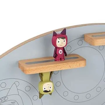 Tonies Magnetic Wall Shelf for Toniebox, Charging Station, and 35 Characters - Rocket