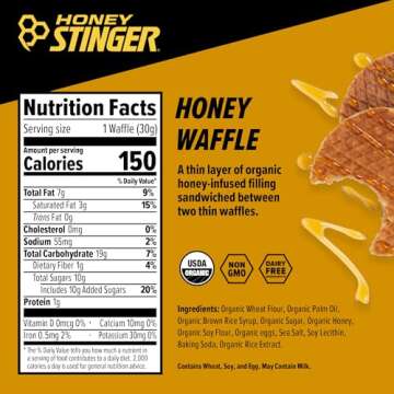 Honey Stinger Organic Honey Waffle - Top Energy Snack