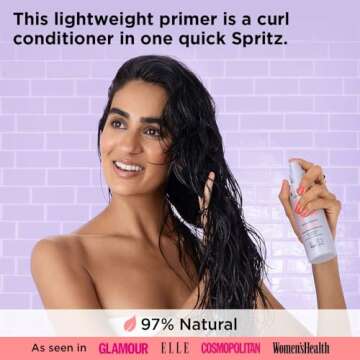 Noughty 97% Natural Hello Curl Define and Re-Shape Curl Primer, Vitamin Rich Formula for Curly and Wavy Styles, with Sea Kelp and Shea Butter, Sulphate Free Vegan Haircare 200 ml