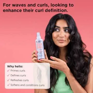 Noughty 97% Natural Hello Curl Define and Re-Shape Curl Primer, Vitamin Rich Formula for Curly and Wavy Styles, with Sea Kelp and Shea Butter, Sulphate Free Vegan Haircare 200 ml
