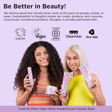 Noughty 97% Natural Hello Curl Define and Re-Shape Curl Primer, Vitamin Rich Formula for Curly and Wavy Styles, with Sea Kelp and Shea Butter, Sulphate Free Vegan Haircare 200 ml