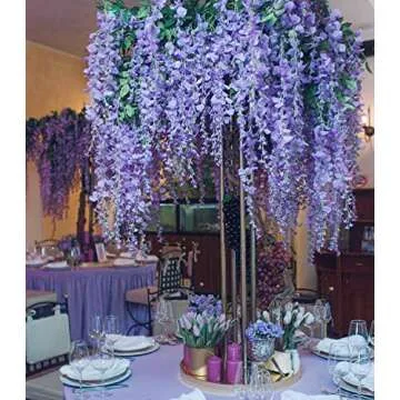 12pcs Artificial Wisteria Flowers for Home Decor
