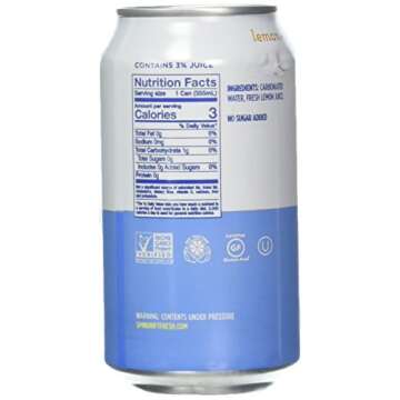 Spindrift Sparkling Water, Lemon, 12 fl oz