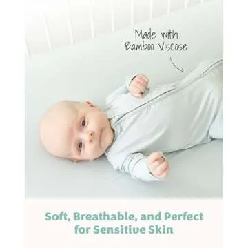 Caden Lane Zippered Baby Footie Pajamas, Soft Onesie Bodysuit with Feet & Double Zipper for Easy Diaper Change, Infant, and Toddler Footed One-Piece Jumpsuit, Lily Pad Green, Newborn