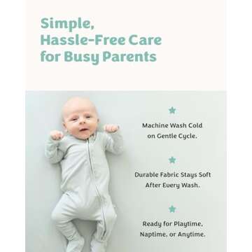 Caden Lane Zippered Baby Footie Pajamas, Soft Onesie Bodysuit with Feet & Double Zipper for Easy Diaper Change, Infant, and Toddler Footed One-Piece Jumpsuit, Lily Pad Green, Newborn