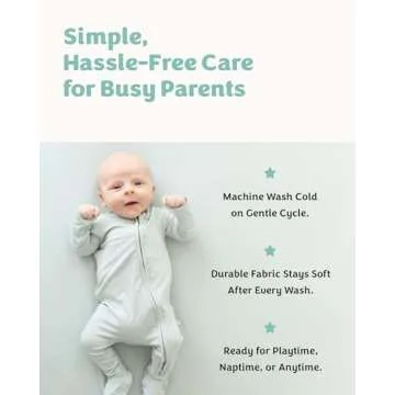 Caden Lane Zippered Baby Footie Pajamas, Soft Onesie Bodysuit with Feet & Double Zipper for Easy Diaper Change, Infant, and Toddler Footed One-Piece Jumpsuit, Lily Pad Green, Newborn