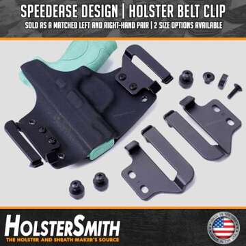 HolsterSmith SpeedEase Urban Belt Clips - 1.50 Inches
