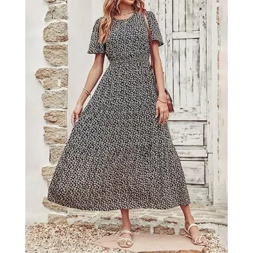 Elegant PRETTYGARDEN Summer Floral Maxi Dress for Women