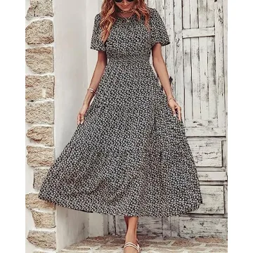 Elegant PRETTYGARDEN Summer Floral Maxi Dress for Women