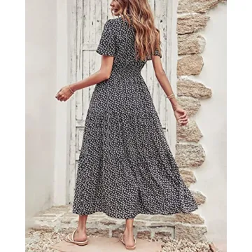Elegant PRETTYGARDEN Summer Floral Maxi Dress for Women