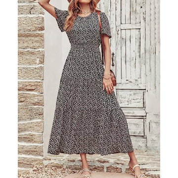 Elegant PRETTYGARDEN Summer Floral Maxi Dress for Women