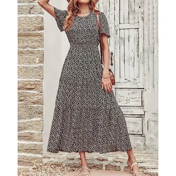 Elegant PRETTYGARDEN Summer Floral Maxi Dress for Women