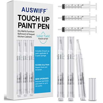 AUSWIFF Touch Up Paint Brush Pen(3 Pens), Furniture Repair Kit for Walls, Wood Floors, Cabinets, Des...