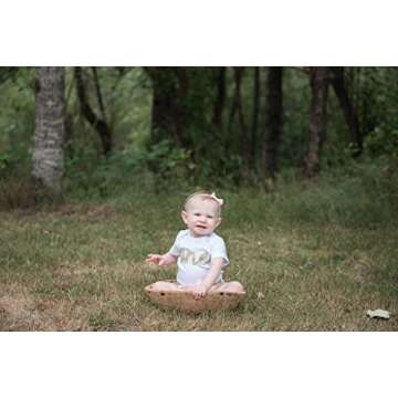 Bump and Beyond Designs Girl First Birthday Shirt, Trendy 1st Birthday Outfit, White, 6-12 Months