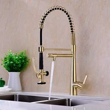 GICASA Kitchen Faucet with Pull Down Sprayer & Pot Filler