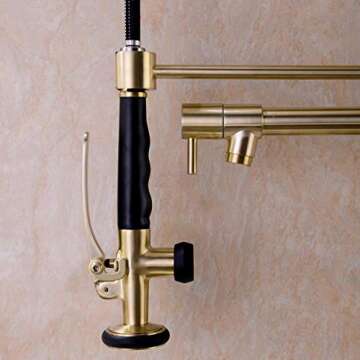 GICASA Kitchen Faucet with Pull Down Sprayer & Pot Filler