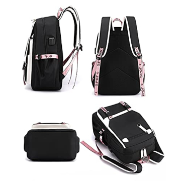 Stylish JiaYou Girls Backpack with USB Charging Port