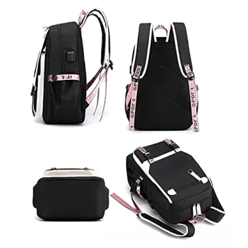 Stylish JiaYou Girls Backpack with USB Charging Port