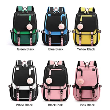 Stylish JiaYou Girls Backpack with USB Charging Port