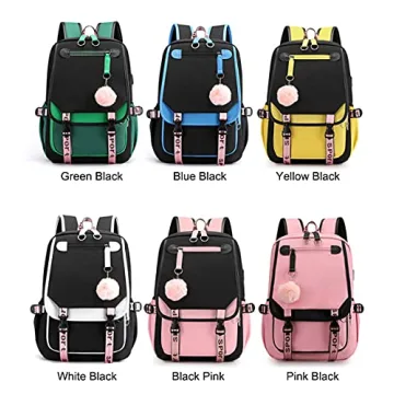 Stylish JiaYou Girls Backpack with USB Charging Port