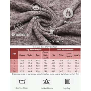 Ekouaer Cozy Women’s Pajamas Set with Pockets for Casual Wear