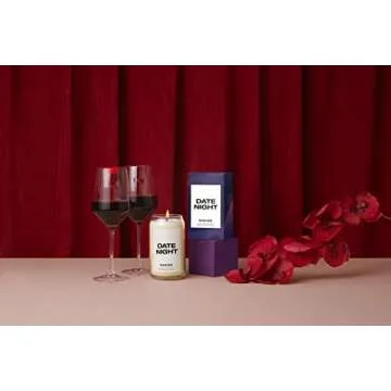 Homesick Scented Candles for Home (Date Night) - 13.75 oz Long-Lasting Natural Soy Wax Blend Jar Candle Gifts for Women & Men, 60-80 Hours Burn Time - Notes of Fig, Cashmere & Red Currant